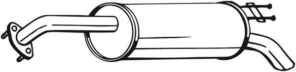 Rear silencer KIA Rio (Kia Rio): 169041 Bosal End Silencer