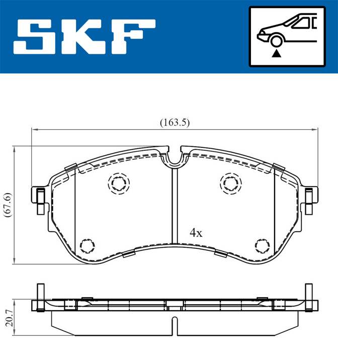 SKF VKBP 81393 Brake Pad Set, disc brake VKBP81393 VKBP81393 SKF Brake Pad Set, disc brake