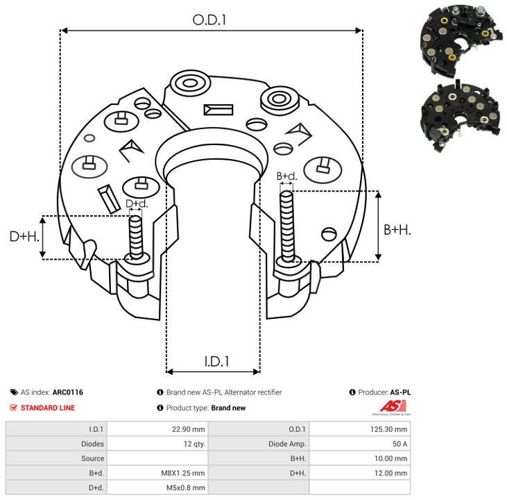 Starter motor DS: S5506S AS-PL Starter