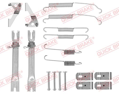 Rear brake pad fitting kit Mazda 2: 1050015S Quick brake Accessory Kit, brake shoes