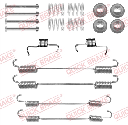 Rear brake pad fitting kit Renault: 1050059 Quick brake Accessory Kit, brake shoes