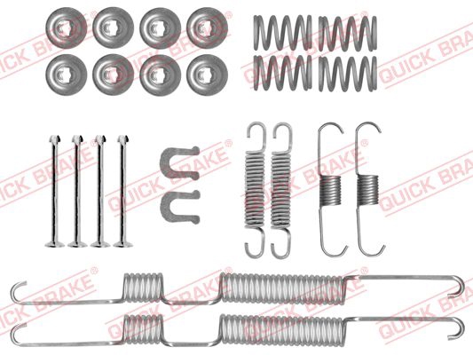 Rear brake pad fitting kit Toyota Hilux: 1050074 Quick brake Accessory Kit, brake shoes