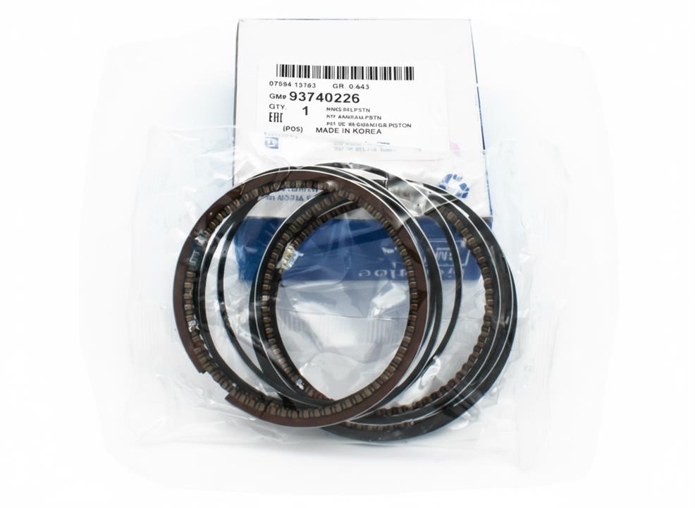 93740226 General Motors Piston rings, engine kit, 0.25mm