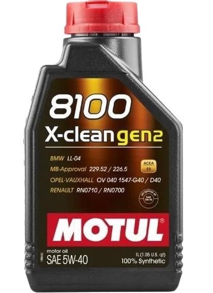 5W408100XCLEANGEN21L Motul Engine oil Motul 8100 X-CLEAN GEN2 5W-40, 1L