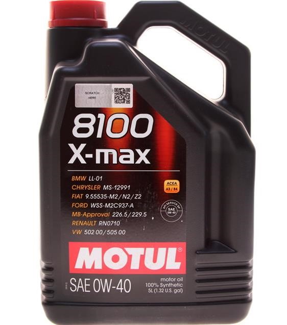 0W408100XMAX5L Motul Engine oil Motul 8100 X-MAX 0W-40, 5L