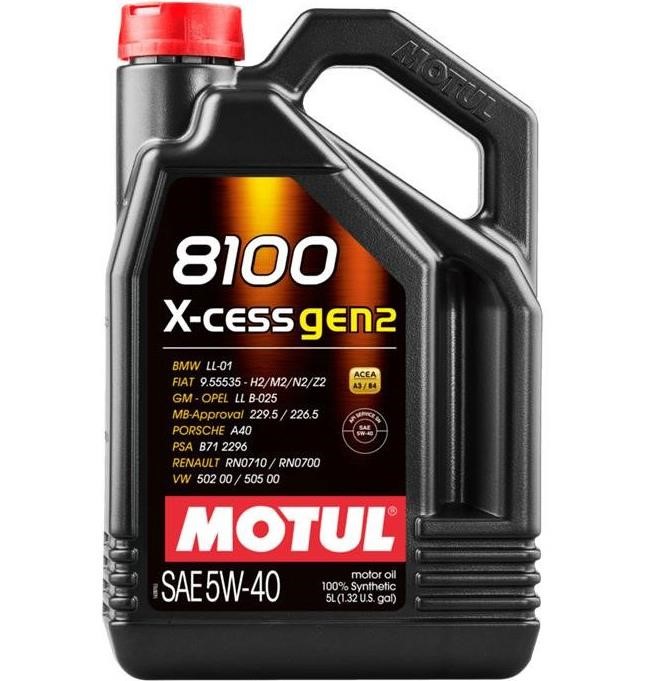 Car engine oil Iveco Daily: 5W408100XCESSGEN25L Motul Engine oil Motul 8100 X-CESS GEN2 5W-40, 5L