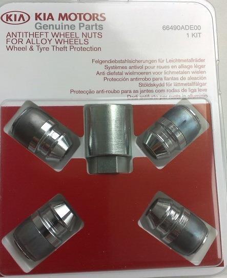 66490ADE00 Hyundai/Kia Secret Nuts 4 pcs. &amp;amp;amp; Secret Key 1pc