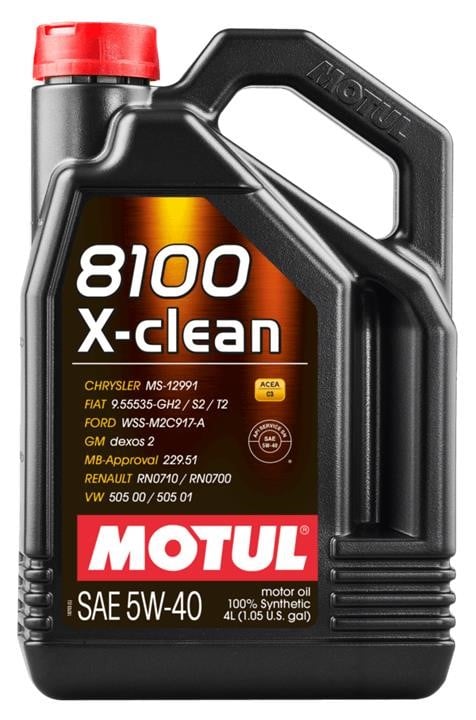 5W408100XCLEAN4L Motul Engine oil Motul 8100 X-CLEAN 5W-40, 4L