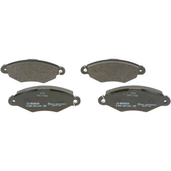 Bosch 0 986 495 235 Front disc brake pads, set 0986495235 0986495235 Bosch Front disc brake pads, set