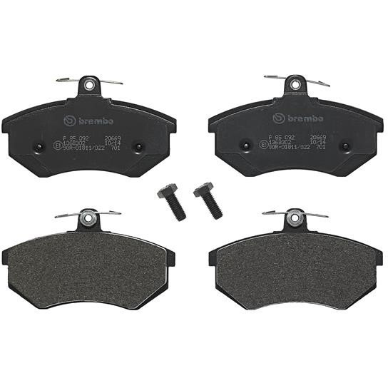 Brake system parts Chery: P85092 Brembo Brake pad set