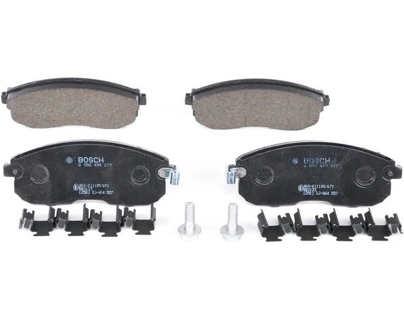 Brake pad kit Nissan Tiida: 0986494277 Bosch Brake pad set