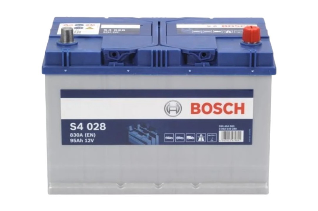 Accu Mazda 3: 0092S40280 Bosch Battery Bosch 12V 95Ah 830A(EN) R+