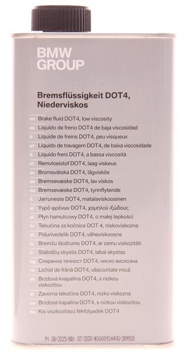 Brake fluid BMW DOT 4 LV, 1L BMW 83 13 5 A82 511