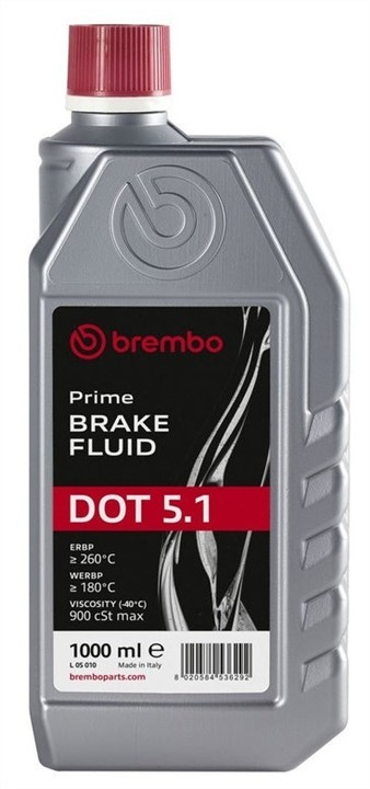 L05010 Brembo Brake fluid Brembo DOT 5.1, 1L