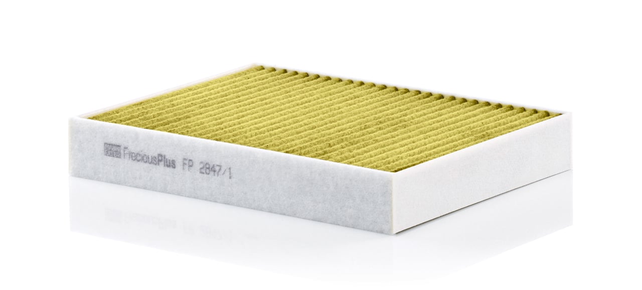 Cabin air filter Porsche Cayenne: FP28471 Mann-Filter Cabin filter with activated carbon and antibacterial effect