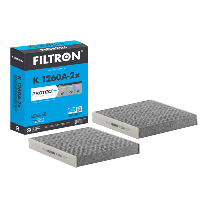 Cabin filter with activated carbon Filtron K 1260A-2X
