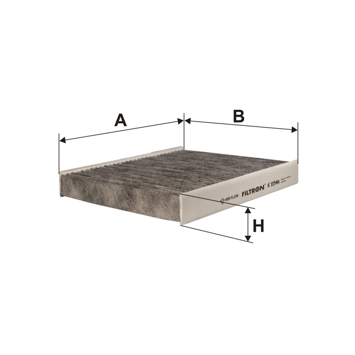 Cabin filter with activated carbon Filtron K 1154A