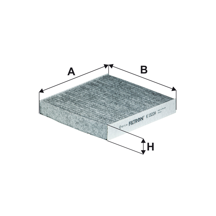 Cabin filter with activated carbon Filtron K 1322A