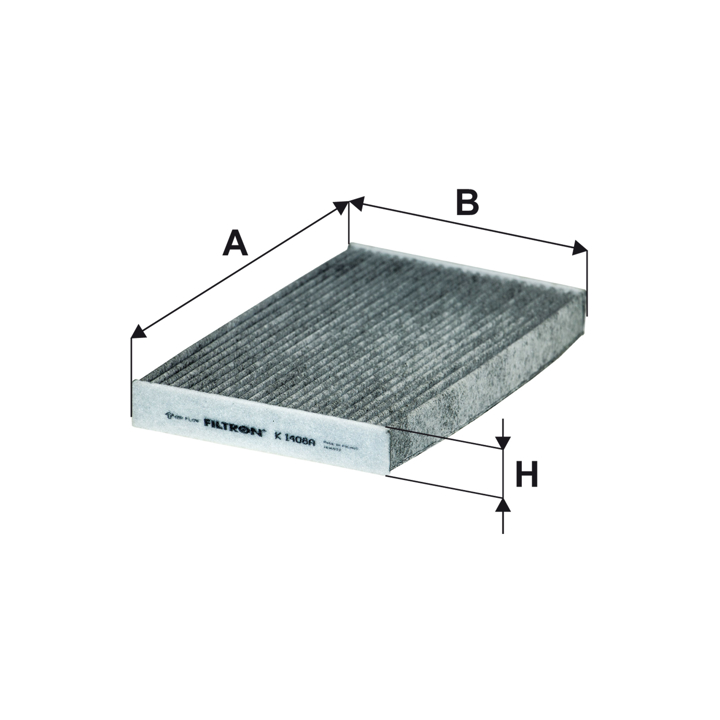 Cabin filter with activated carbon Filtron K 1408A