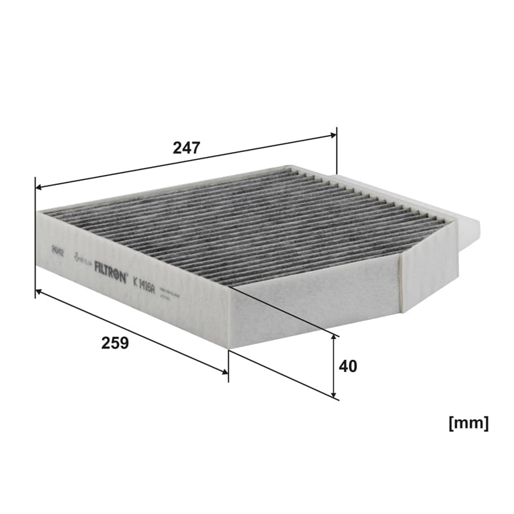 Cabin filter with activated carbon Filtron K 1416A