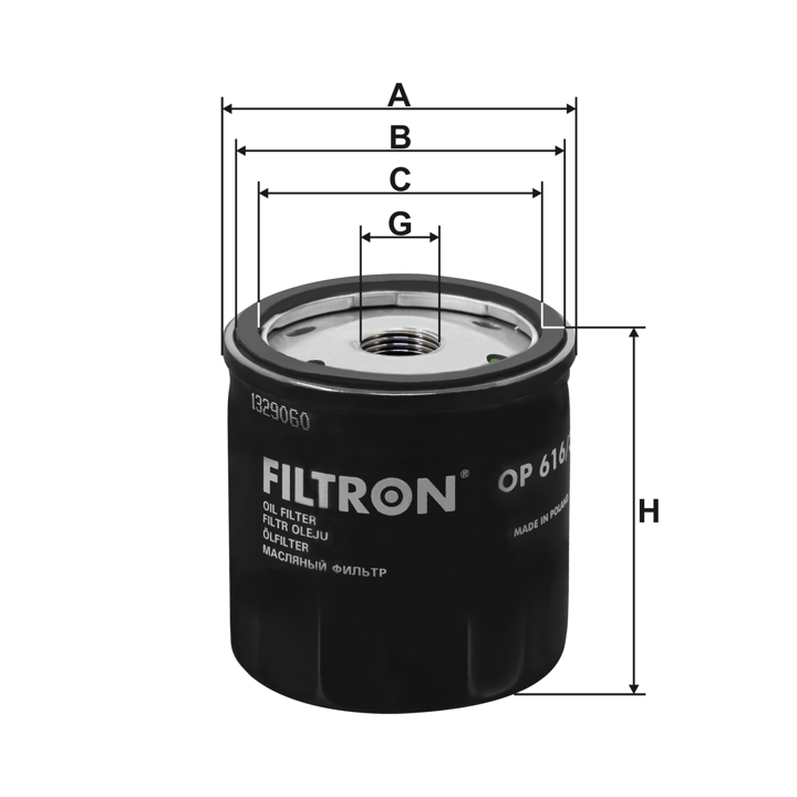 Oil Filter Filtron OP 616/3
