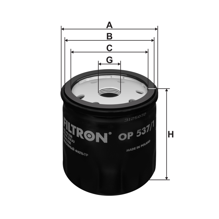 Oil Filter Filtron OP 537/1