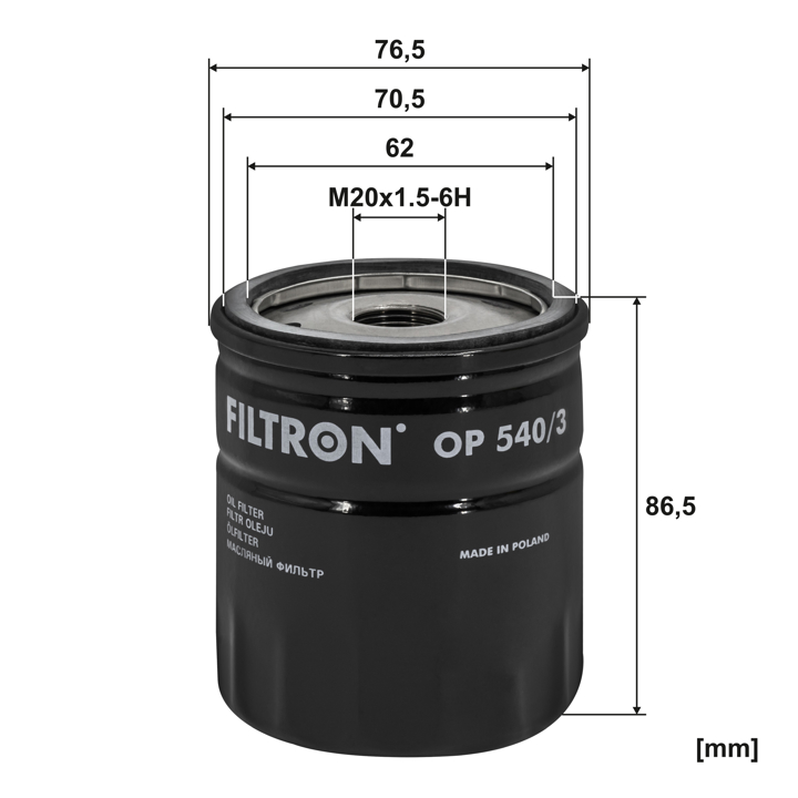Oil Filter Filtron OP 540/3