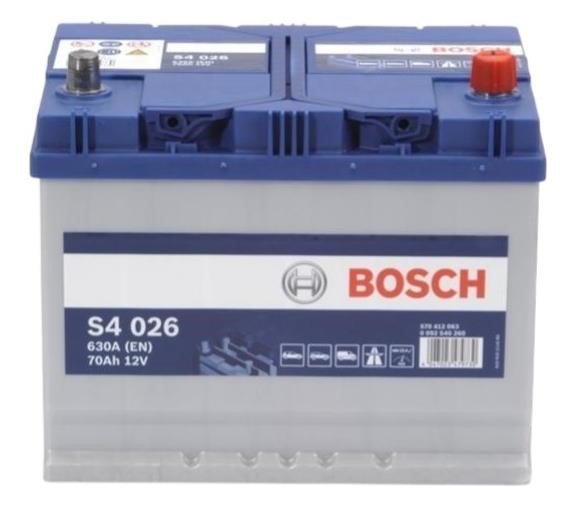 Accumulator battery KIA Ceed (Kia Ceed): 0092S40260 Bosch Battery Bosch 12V 70Ah 630A(EN) R+