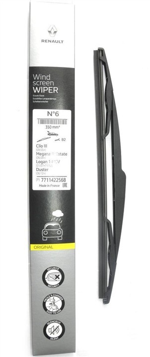 Rear wiper blade 350 mm (14") Renault 77 11 422 568