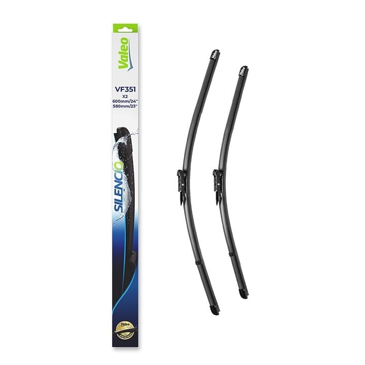 574306 Valeo Frameless Wiper Blades Set Valeo Silencio Flat 600/580