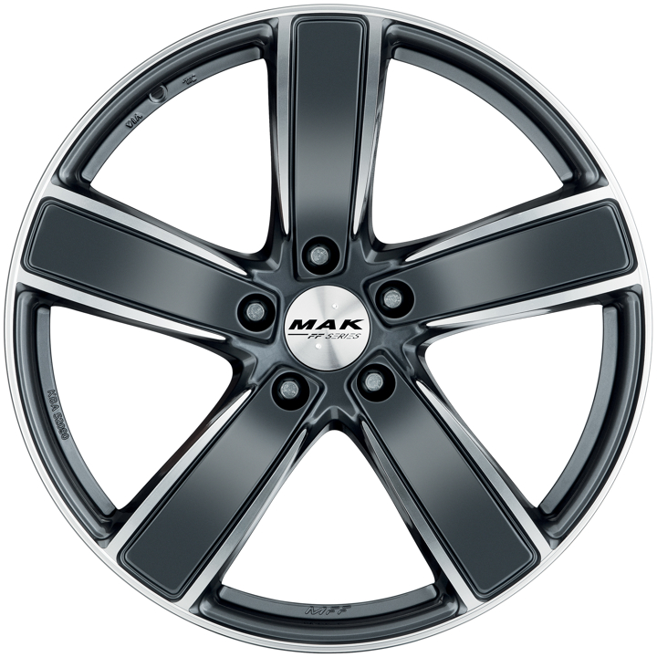 F1021UDQM50KY3 MAK Light Alloy Wheel MAK Wheels TURISMO-FF 10x21 5x130 ET50 DIA71,6 GUN MET MIRROR FACE