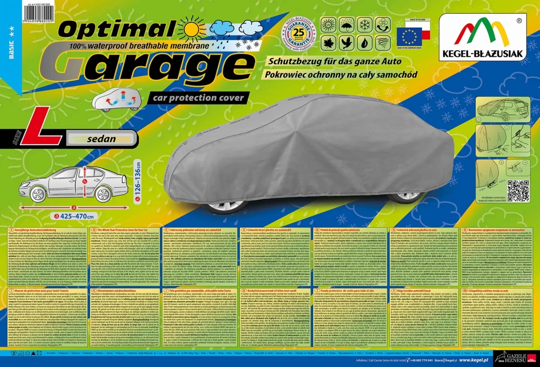 Kegel-Blazusiak Car cover Kegel-Blazusiak Optimal Garage, L, Sedan – price [object Object] PLN