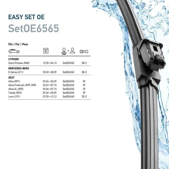 Frameless wiper set 650/650 Hella 9XW 358 164-151