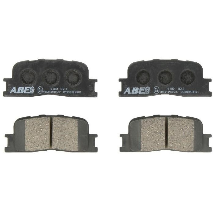 Brakes Chery: C22030ABE ABE Rear brake pad set