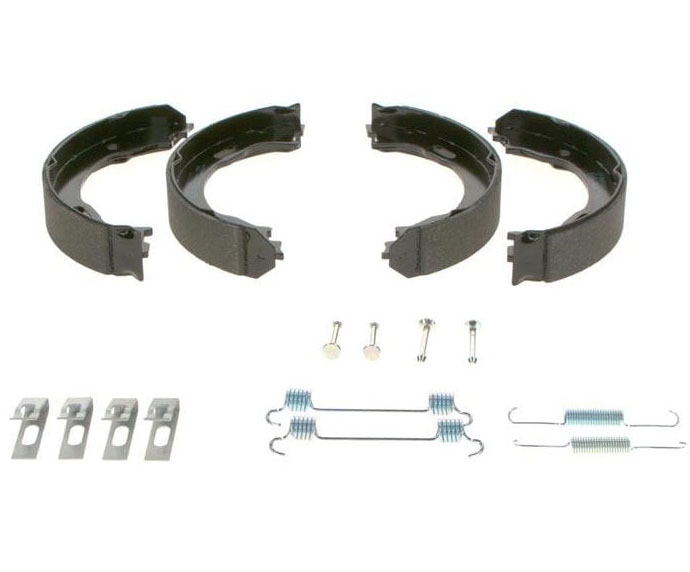 Handbrake brake pads Chrysler: 0986487609 Bosch Handbrake shoes