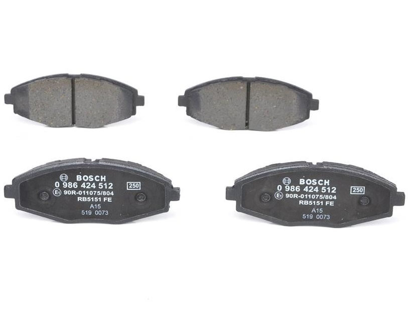 Disc brake pad set Daewoo Matiz: 0986424512 Bosch Brake pad set