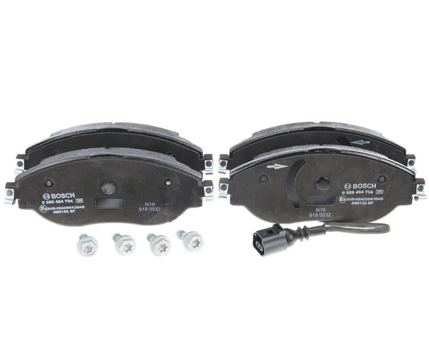 Disc brake pad set Seat Alhambra: 0986494704 Bosch Brake pad set