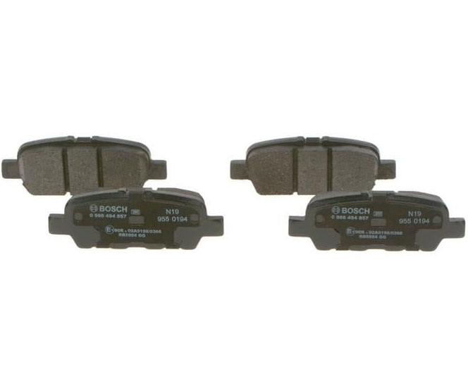 Brake pad Infiniti EX: 0986494857 Bosch Rear brake pad set