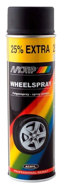 04018 Motip Motip Black Glossy Wheel Enamel, 500 ml