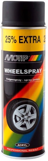 04019 Motip Motip Black Matte Wheel Enamel, 500 ml