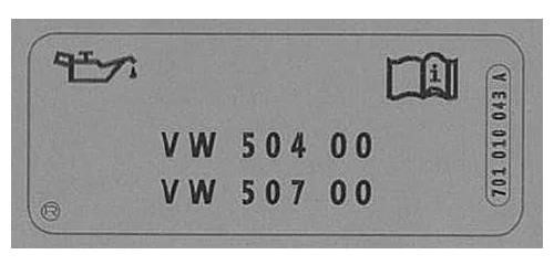 701010043A VAG Information plate