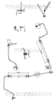851628012 Triscan Hydraulic Hose, steering