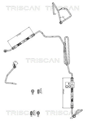 Power Steering Pipe Audi: 851629047 Triscan Hydraulic Hose, steering