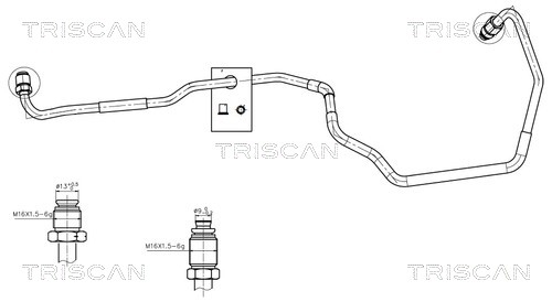 851643007 Triscan Hydraulic Hose, steering