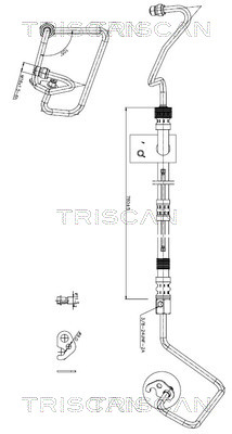 851616026 Triscan Hydraulic Hose, steering