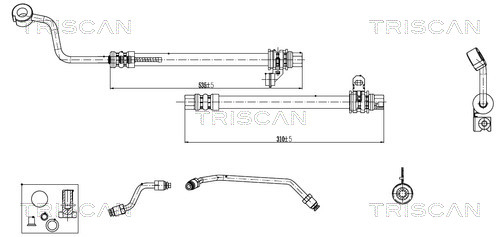 851643004 Triscan Hydraulic Hose, steering