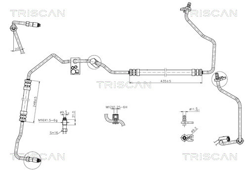 851628008 Triscan Hydraulic Hose, steering