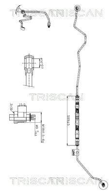 851629019 Triscan Hydraulic Hose, steering