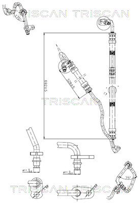 851623001 Triscan Hydraulic Hose, steering