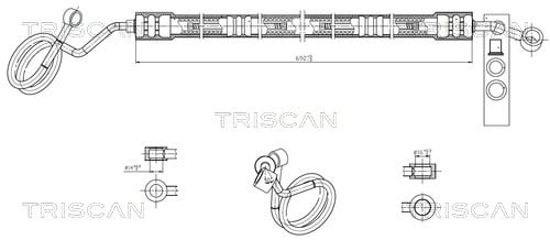 Power Steering Pipe Audi: 851629032 Triscan Hydraulic Hose, steering